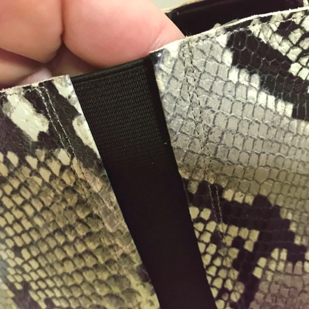Marc Fisher Snakeskin print Vivica block heel boots